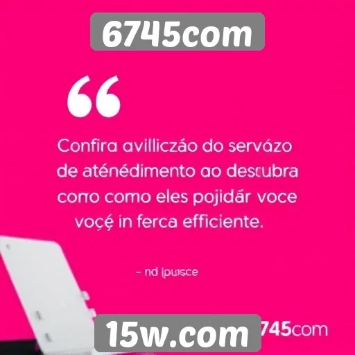 Avaliação do serviço de atendimento ao cliente 6745com